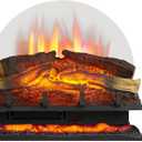LegendFlame 25" W Free Standing Electric Fireplace Log Set (EF484), Fireplace Insert, Heater 750W/1500W, Crackling Sound, Remote Control, Nora 25" Oak