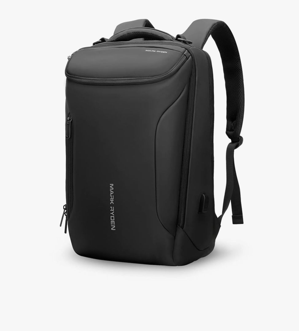 MARK RYDEN Business Backpack for Men, Waterproof High Tech Backpack with Sport Car Shape Design and USB Charging Port, Travel Laptop Backpack Fits 17.3 Inch Notebook