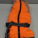 BRKURLEG Dog Winter Jackets for Medium Dogs, Dog Coat with Harness Built in, Dogs Snowsuits with Zipper, Waterproof Windproof Pet Puffer Jacket Fleece Vest for Pug, French Bulldog, Orange M