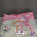 Liberry Toddler Basketball Hoop & Soccer Goal for 1 2 3 Year Old Girls Boys, Kids Sports Toy with Lights Sounds Music, Interactive Christmas Birthday Gift for Baby, Pink