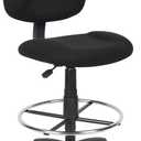 Boss Office Products Ergonomic Works Drafting Chair without Arms in Black