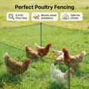 4x100 FT Plastic Garden Fence with 50 Zip Ties Green Heavy Duty Temporary Safety Fencing for Animals, Snow, Poultry, Deer, Yard & Construction