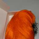 eNilecor Orange Wig, Curly Wavy Colorful Color Colored Wigs with Air Bangs for Women, Natural Synthetic Short Bob Wig for Party Cosplay Fun(Orange)