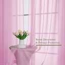 Lecloud Light Pink Sheer Curtains 108 Inches Long 2 Pcs, Airy Light Filtering Rustic Farmhouse Curtains for Bedroom, Dual Rod Pocket Solid Color Living Room Decor Drapes, Each Panel 59" W x 108" L