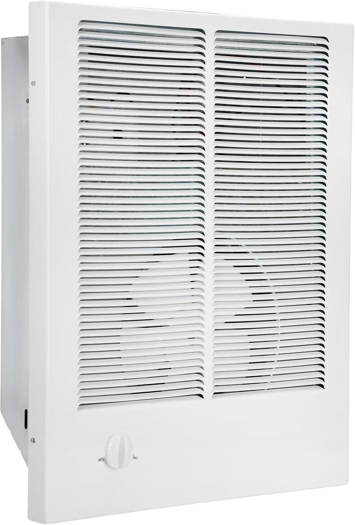198 High Capacity Wall Heater, White Painted Grille,4000/2000 W at 240 V/120V with Adjustable Thermostat compatible with Broan 198 Wall Heater for Kitchens, Living Rooms, and Entryways