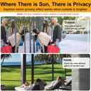 4 x Window Privacy Film One Way Daytime Privacy Static Cling Sun Blocking Anti UV Reflective Window Tint for Home and Office, Natural Silver, 17.5 X 78.7 inch