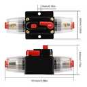 60 Amp Resettable DC Circuit Breaker Manual Switch Fuse Holder Replacement