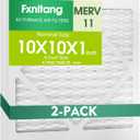 (2 Pack) 10x10x1 Air Filter, MERV 11 MPR 1200 & FPR 7, Pleated Air Filter (Actual Size: 9.75"x9.75"x0.75")