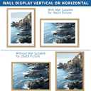 Hongkee 20x28 Picture Frame Set of 2, Natural Oak Wood Style - Display 16x24 Picture with Mat or 20 x 28 Poster without Mat, Wall Mounting Horizontal and Vertical