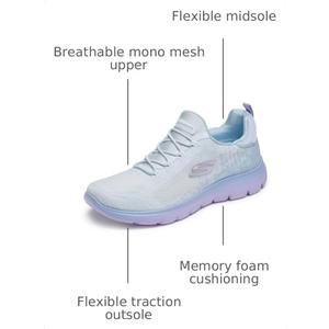 Skechers Sport Women's Women's Summits Sneaker, Light Blue/ Lavender=LBLV, 7 Wide