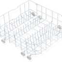 Allstare WD28X10384 Dishwasher Lower Rack Replacement Parts for GE Dishwasher Parts Lower Dishrack Assembly with Wheels GHDA485N10CS GLD4406R00BB GE Dishwasher Bottom Rack 22.2"D x 21.3"W x 7.3"H