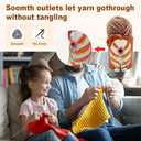 Yarn Bowls for Crocheting Knitting Cat Yarn Bowls with Knitting Accessories (5PCS Knitting Needles)