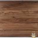 36 x 24 Inches Extra Large Rectangle Black Walnut Wood Ottoman Tray with Handles, Serve Tea, Coffee Classic Wooden Decorative Serving Tray