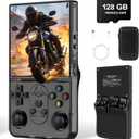 S600 Retro Handheld Game Console - 4.0 Inch IPS Display, 128GB Memory, Over 18,000 Classic Games, 3500mAh Battery, Perfect for Retro Gaming Addicts and Portable Fun, Black