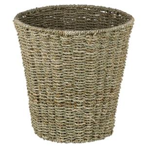 Boho Wicker Trash Can,Waterproof Bathroom Trash Can Hand Woven Wicker Waste Baskets for Kitchen Office Bedroom