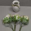 JARELING Peonies Artificial Flowers in Vase, Fake Hydrangea Silk Peony Flower Bouquet with Vase Faux Flowers Arrangement Decor Home Table Dining Room (White)