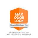 The Diaper Genie Jumbo+ Square Refill, with continuous film, can hold up to 1080 newborn-sized diapers per refill. (Blue)