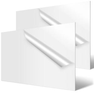 Wonderjune 2 Pcs 1/8" White Acrylic Sheet 24" x 48" Plastic Sheet Impact and Weather Resistant for DIY, Arts, Crafts, Window Replacement
