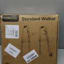 Folding Walkers for Seniors with Wheels, Lightweight Rolling Walker, Height Adjustable Standard Walker with Aluminum Frame, Rose Red