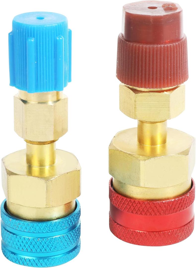 bylikeho R1234YF to R134a Conversion Adapters Quick Couplers Kit,Car Accessories R1234yf Refrigerant Recharge Kit,High Low Side Adapter for R1234yf Air Conditioning Systems Evacuation Recharging