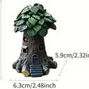 Fairy Garden Tree House  Resin Tiny Miniature Fairy House Accessories, Outdoor/Indoor Decoration for Home, Yard, Patio, Balcony, Christmas Dcor (Dark Green)