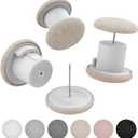 Duvet Pins and Clips  Double-Sided Fasteners to Secure Comforter in Cover, Soft Linen Duvet Cover Clips for Quilts, Cushions, and More (6, Light Brown)