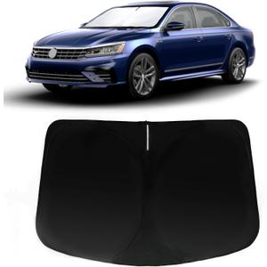 Windshield Sun Shade for Volkswagen VW Passat 2012-2022, Car Front Window Sunshade with 240T Sun Visor Protector Blocks UV Rays Heat Sun Shield Accessories