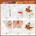 2 x Cinrobiye 24 Sets Thanksgiving Turkey Craft Kit DIY Holiday Thankful Turkey Wheel Art Activities for Fall Christian Religious Sunday School Church Family Classroom Party Favors