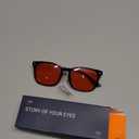 TIJN Sleep Glasses with Blue Green Light Blocking, Red Light Lens for Computer Gaming, Screen Fatigue & UV Protection Black, Red