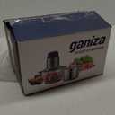 GANIZA Food Processors, Electric Food Chopper with Meat Grinder & Vegetable Chopper - 2 Bowls (8 Cup+8 Cup) with Powerful 450W Copper Motor - Includes 2 Sets of Bi-Level Blades for Fruits/Meat/Nuts (Black)