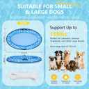 XXL 60"x40" Inflatable Dog Pool Float for Large Dogs - Heavy Duty Pet Raft for Swimming Pool, Lake & Beach - Puncture Proof Dog Floats for Small Medium Dogs Up to 150 lbs (Blue)