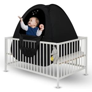 Baby Sleep Tent  Breathable Blackout Cover for Pack N Play, Crib Cover & Travel Sleep Pod, Easy pop up Setup for Toddlers and Babies Easy and Ready | Breatheable, Easy Setup