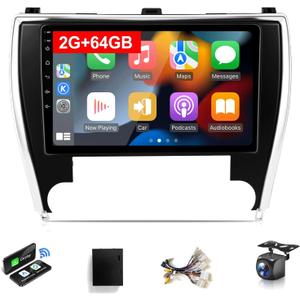 [4G+64G] Android 13 Car Play Stereo for Toyota Camry 2015 2016 2017 Radio Apple CarPlay Android Auto, 10.1 Inch Touch Screen for Camry Head Unit Bluetooth GPS Navi 5G WiFi Backup Camera MIC CANBUS