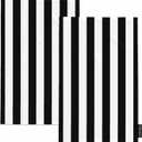 Black White Stripes Waffle Kitchen Dish Cloths Geometric Modern Simple Monochrome Ultra Soft Absorbent Quick Drying Dish Towels 16 X 24 Inches Set of 2