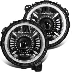 2 Pack 9 Inch LED Headlights Compatible with Jeep Wrangler JL/JLU 2018-2026, Gladiator JT 2019-2026 DRL and Turn Signal, High/Low Beam Halo Lights DOT Approved