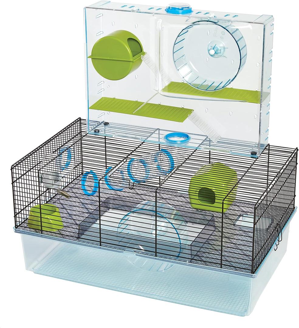 BrisbyLoft Acracde Hamster Cage (23.5"L x 14.3"W x 24.4"H, Clear)