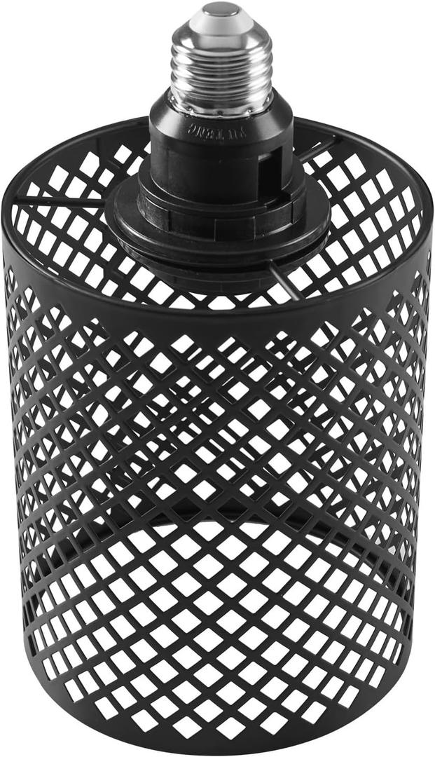 WOERFU E26 to E26 Edison Light Fixture Vintage Black Metal Cage Light for Wall Sconce Pendant Floor Lamp & Ceiling Light Fixture