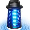 Bug Zapper Outdoor, 4200V High Powered Electric Mosquito Zapper Fly Killer, 15W UVA Mosquito Lamp Bulb, Flying Insects Zapper Indoor, Trap Killer for Home, Kitchen, Backyard (Black)