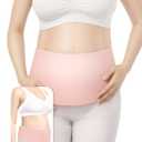 Hysterectomy & C-Section Belly Binder for Post-Op, Hot & Cold Therapy Ice Pack Waist Belt, Lycra Fabric Gel Pad for Incision Protection, Reusable Cooling Wrap for Surgery Pain Relief,Adjustable 28-47" (Pink)
