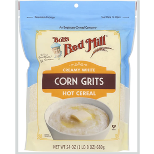 Bob's Red Mill White Corn Grits, 24oz (Pack of 4) - Vegan, Kosher, BBD:17 DEC 2026