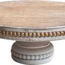 dwellington Large Round Wood Risers for Display, 12" Decorative Rustic Farmhouse Cake Stand Pedestal Tray for Home and Kitchen Decor
