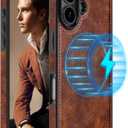 LOHASIC for iPhone 16 Leather Case Compatible with MagSafe, Slim Luxury PU Rugged Non-Slip Grip Shockproof Bumper Full Body Protective Cover Men Women Phone Cases for iPhone 16 5G 6.1" (2024) - Brown