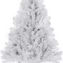 4ft White Christmas Tree - Premium Hinged Artificial Small Christmas Tree, Full Bodied 4 Feet Tree, Lightweight and Easy to Assemble Holiday Décor Tree with Metal Stand