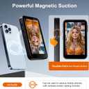 Phone Vlog Selfie Monitor Screen Wireless Magnetic Back Camera Monitor 4K 30fps Bluetooth Remote No Delay Rear Camera for Selfie Vlog Live Stream,