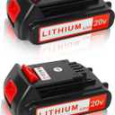 20v Battery for Black+ Decker: 4.0 ah Replacement 20 Volt Max Batteries Compatible with LBXR20 LBXR2020 LBX20 LBXR2520 LB2XR20 - Extended Runtime for Cordless Power Tools Drill 2 Pack