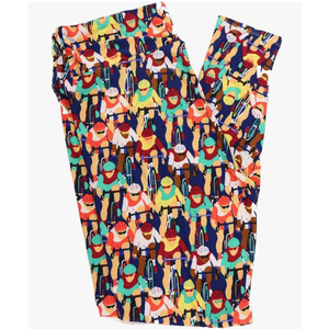 LuLaRoe Multi Modern Leggings, Women's, Unique Patterns, Low Rise, Size TC 12-18, Pack Of 2