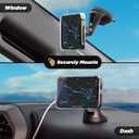 Scosche MSHWDPD20 MagicMount Windshield/Dashboard Suction Cup Mount for MagSafe Wireless Charger, (Charger not Included) Car Stand for MagSafe Charging Pad Compatible with iPhone 16/15/14/13/12 Series (Black)