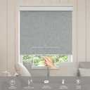 Blackout Roller Shades Blinds for Windows, Free-Stop Cordless Roller Shades with Valance, Thermal Insulated Fabric Window Blinds UV Protection for Home, Bedroom, Grey, 29" W x 72" H