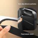 Universal Car Center Console Cover,Leather Arm Rest Cover for Car with Extend Center Console Organizer Pocket,Color Clash Car Armrest Cushion with Silicone Non-Slip Particles (Black)