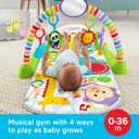 Fisher-Price Baby Playmat Deluxe Kick & Play Piano Gym for Learning & 2 Maracas Soft Rattles for Newborn to Toddler Play Ages 0+ Months